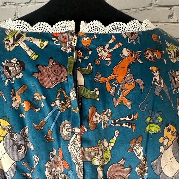 Disney The Dress Shop Toy Story 4 Dress Blue Lace Trim Midi Size 3x - Picture 10 of 14